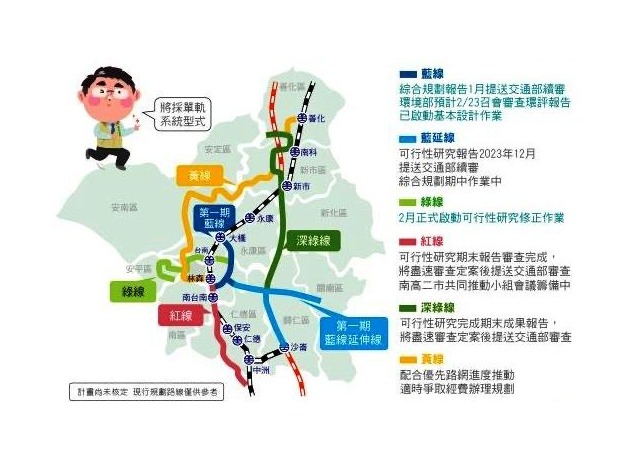 台南捷運綠線有新進展 完成顧問團隊遴選 正式啓動修正作業