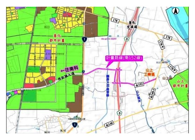 發展衛星園區 山上工業區串連南科路網 獲內政部核定補助道路建設