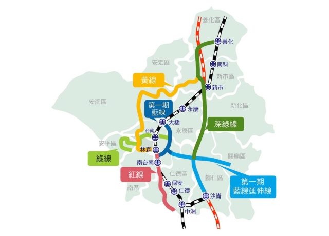 台南捷運綠線擬東延永康大灣 交通局:跨越國道非難事