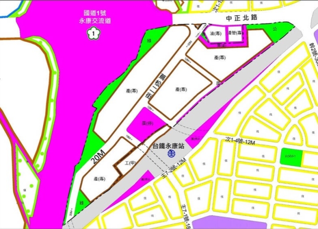 台南永康火車站北側土地變更 轉為產業專用區