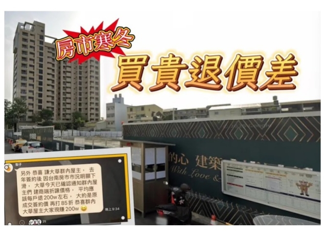 善化建案折讓200萬有佛心？　景氣反轉早鳥定錨失敗拚順銷