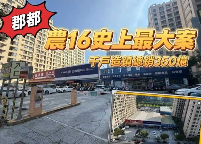 郡都賣楠梓地重心轉往市心 農16買3店面花45億元蓋千戶造鎮