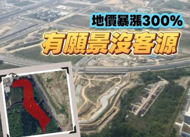 橋科兩樣情 土地熱房市冷京城董娘再投2.5億卡待重劃地