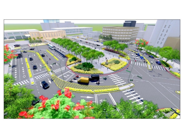 台南站前圓環改造 U型動線7日啟用