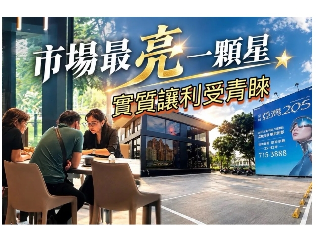 高雄今年最賣建案! 「亞灣205」3-4字頭不到40天大賣183戶