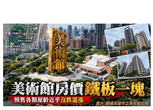 比價效應發威 高雄美術館豪宅站上7-8字頭 連21年老屋都成交3字頭