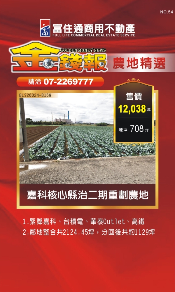 NO54 金錢報DM 分類 農01